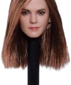 1/6 Scale Figure Accessories European Beauty Head with Long Straight Hair Female Head Sculpture for 12 Inch Female Doll
