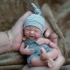 7 Inch Reborn Baby Doll ， Silicone Doll Girl Darcy, Mini Realistic Newborn Baby Dolls Silicone Full Body with Feeding Accessories & Gift Box 4