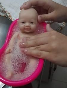 Reborn Baby Doll 7 Inch Silicone Doll Girl Mini Realistic Newborn Baby Dolls Silicone Full Body Stress Relief Hand Made (1 Doll+2 Sets Clothes) 2