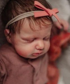 Pinky Reborn Baby Dolls 20Inch Realistic Sleeping Newborn Baby Dolls Soft Silicone Baby Doll with Clothes and Toy Accessories for Age3+