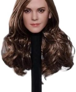 1/6 Scale Figure Accessories European Beauty Head with Long Curly Hair Female Head Sculpture for 12 Inch Female Doll