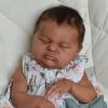 Pinky Reborn 20inch Reborn Baby Doll African American Black Girl 50CM Lifelike Real Life Soft Silicone Weighted Newborn Baby Dolls with Clothes and Accessory for Kids Toys (Brown Eyes, 20inch) 3