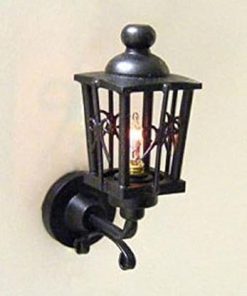 Cir-Kit Concepts Dollhouse Miniature 12v Coach Lamp, Ornate – Black 2