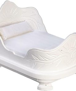Melody Jane Dolls Houses Dollhouse White Single Belter Bed Miniature Wooden Bedroom Furniture 1:12