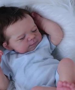 Pinky Reborn Baby Dolls 19 Inch Realisic Newborn Baby Doll Real Life Silicone Doll with Clothes and Toy Accessories