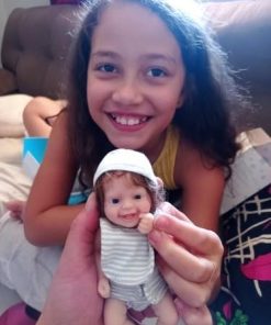 Blags 6 Inch Mini Silicone Baby, Reborn Baby Dolls Silicone Full Body,Realistic Newborn Baby Doll Real Life Miniature Baby Doll 2