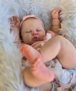 Angelbaby Cute Reborn Baby Toddler Dolls – 24Inch Sleeping Realistic Soft Silicone Newborn Baby Girl Doll with Chubby Face Limbs Real Life Weighted Cloth Body Babies with Accessories for Kids Toys 2