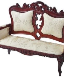Dollhouse Miniature Mahogany Victorian Parlor Sofa 2