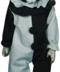 Mezco Terrifier – Living Dead Doll 10.5-Inch Art The Clown Doll with New Head Sculpt, Pom-Pom and Ruffle Detailing Black-and-White Costume, and 5-Point Articulation