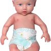 16.5 inch Realistic Full Silicone Baby Doll Can Drink Water,Lifelike Reborn Baby Dolls, Toy, and Collectible.Bald Girl
