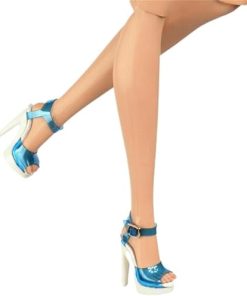 1/6 Scale Female Soldier Model Figure Doll Shoes Sandals HE79 for 12″ Movable Doll Action Figure，Flexible Seamless Doll Miniatures Accessories Doll(Blue) 2