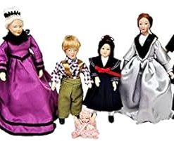 Melody Jane Dollhouse Victorian Family of 7 People Miniature Porcelain Figures 2