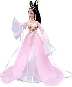 Chinese Costume 12 Ball Jointed Doll Ancient Fairy Princess Girl Dress Up Toys with Full Set Chinese Hanfu Clothes, 11.8 inches Pink