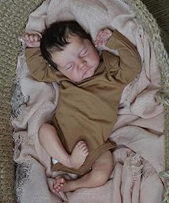 19Inch Sleeping Reborn Baby Dolls Silicone Newborn Baby Dolls Eyes Close Toddler Realistic and Lifelik Handmade Silicone Soft Vinyl Reborn Toddler Toy Gift for Collection