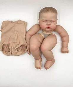Pinky Reborn Baby Dolls Kit 24 Inch Reborn Toddler Kits Already Painted Baby Kit with Painted Hair DIY Accessories Supplies for Kids Age 3+