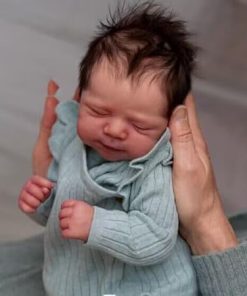 18 Inch Full Body Silicone Lifelike Reborn Baby Reborn Baby Silicone Baby Doll Realistic Baby Girl Sleeping Newborn Life Alive Babies Xmas Toy Gift for Kids Birthday
