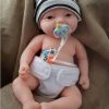 7 Inch Reborn Baby Doll Black， Silicone Doll Boy Lucas, Mini Realistic Newborn Baby Dolls Silicone Full Body with Feeding Accessories&Gift Box 4