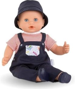 Corolle Mon Grand Poupon Augustin Little Artist – 14″ Boy Baby Doll – Outfit Includes Overall with Pocket, Hat and Shoes, for Ages 2 Years and up