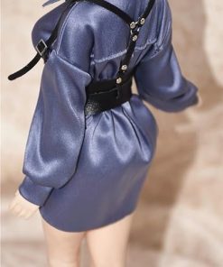 1/6 Scale Female Soldier Model Figure Doll Clothes Long Sleeved Shirt Leather Belt Accessories for 12 Inch Movable Doll Action Figure Miniatures Doll(Blue) 2