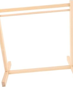 5pcs Dollhouse Mini Garment Rack Wooden Doll Clothing Storage Dress Rack for Dolls Space-Saving Accessory Display 2