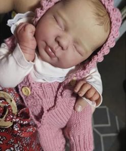 RXDOLL Sleeping Reborn Baby Dolls Girl 20 Inch Realistic Newborn Doll Handmade Reborn Dolls Soft Cloth Body Looks Like A Real Baby Doll with Accessories for Girls Toys