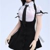1/6 Scale Female Soldier Model Figure Doll Clothes Dress Short Sleeved Shirt Tie Underwear for 12 Inch Movable Doll Action Figure Accessories Doll