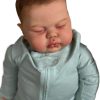 Angelbaby Lifelike Baby Reborn Dolls 24 Inch Soft Silicone Sleeping New Born Realistic Baby Doll Fat Face Toddler Boy with Visible Real Life Veins Handmade Painted Bebe Reborns for Child