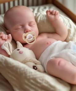 JIZHI Silicone Reborn Baby Dolls Lucy – 16 Inch Silicone Baby Doll Preemie Girl Silcone Full Body Realstic Baby Doll Girl Gift with Accessories Kids 3+ & Collectors