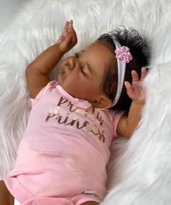 Zero Pam Reborn Baby Dolls Black Sleeping Girl – 20 Inch Lifelike Baby Doll, Soft Realistic Newborn Dolls, Real Life Biracial Silicone Doll, Cute Bebe Reborn Girl with Accessories 2