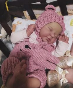 RXDOLL Sleeping Reborn Baby Dolls Girl 20 Inch Realistic Newborn Doll Handmade Reborn Dolls Soft Cloth Body Looks Like A Real Baby Doll with Accessories for Girls Toys 2
