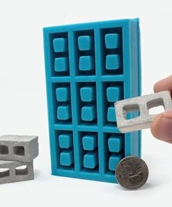 Breeze Block Mould 1:24 Half Inch Scale Dolls House Model Cinder Block Mold