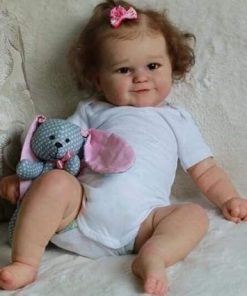 Angelbaby Reborn Baby Dolls 20 Inch Realistic Newborn Baby Girl Silicone Full Body Cute Smiling Soft Body Weighted Doll Real Feeling Bebe Poseable Lifelike Toddler Doll with Accessories for Kids