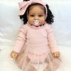 iCradle Cute 24 inch 60 CM Reborn Baby Dolls Long Hair Doll Soft Vinyl Princess Baby Girl Real Life Baby Toddler Doll Toy for Ages 3+ 3