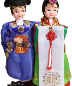 Korean Beauty Hanbok Dolls Korean Traditional Bride Groom Wedding Doll Figurines Basic Wedding Gift Marriage Couple Dolls (1)