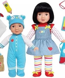 Member’s Mark Back to School Siblings 13 inch and 16 inch Dolls with Accessories (Black Hair, and Brown Eyes) 2
