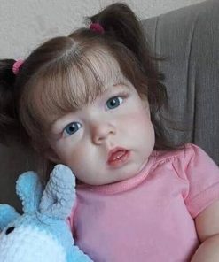 iCradle Lovely Realistic Reborn Baby Dolls Girl 28 Inch American Newborn Doll Lifelike Weighted Soft Body Blue Eyes Real Baby Doll with Outfit & Accessories Gift for Age 3+