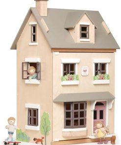 Tender Leaf Toys – Foxtail Villa – Furnished 27.95” Tall Town Style Pretend Play Doll House – Encourage Creative and Imaginative Fun Play for Children 3+