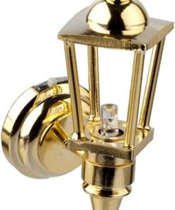 Wonham Dolls House Miniature 1:12 Lighting Led Battery Light Brass Outdoor Lantern Lamp