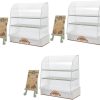3pcs Miniature Cake Cabinet Door Cabinet Model 1:12 Cake Stand Counter Mini Food Shelf Dollhouse Bakery Display Case Miniature Bakery Case Dollhouse Bread Shop Model Cakes Abs