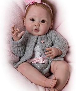 The Ashton-Drake Galleries So Truly Real Interactive Cooing Baby Doll by Sherry Miller, with Cotton Outfit and Sweater