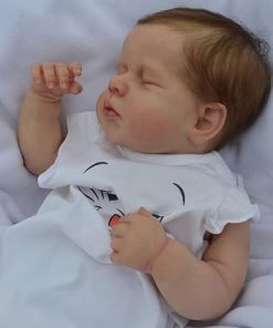 iCradle Reborn Baby Dolls Girls 20 inch Siicone Full Body Realistic-Washable Newborn Toddler Dolls Brown Hair Girl Anatomically Correct with Clothes and Toy Accessories Gift for Kids Age 3+
