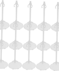 7sets Dollhouse Accessory Doll Stand Adjustable Display Rack for Action Figures Safe and Simple Structure 15pcs*7