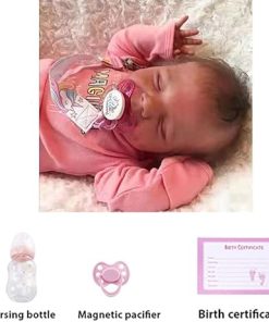 Zlgkjk Reborn Sleeping Baby Dolls, Realistic Newborn Baby Dolls with Soft Vinyl Silicone Full Body, 18 Inches Lifelike Reborn Baby Dolls for 3+ Year Old Girls, Realistic Baby Doll Gift for Kids 2