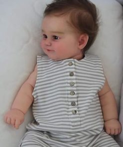 Pinky Reborn Baby Dolls.24 Inch Silicone Reborn Baby Newborn Doll with Clothes and Toy Accessories 2