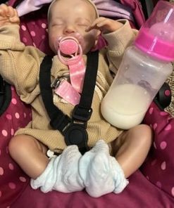 Lifelike Reborn Baby Dolls Accessories 19 inch Newborn Baby Sleeping Doll Realistic Girl Soft Body Silicone Baby Real Life Babies Toddler Reborn Toys for Age 6~10 Year Old Girls