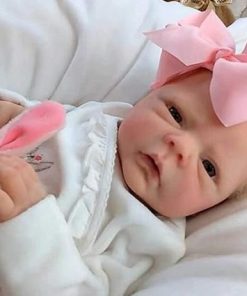 Lifelike Reborn Baby Dolls 18 Inch, Handmade Realistic Newborn Girl, in Soft Vinyl and Weightd Body for Daughter, Mother, Birthday Gifts