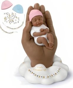 The Ashton-Drake Galleries Gods Greatest Gift Lifelike African American Black Miniature Baby Girl Doll and Realistic Hand Sculpture with Do It Yourself Personalization Kit 6.5″-Inches