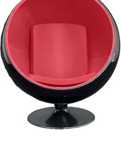 1/6 Scale Egg Chair Miniature Chair Furniture Model Scene for 12inch Action Figure (Black)