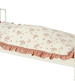 Aiuzlhomey Dollhouse Furniture Metal Vintage Bed Size Suitable for 1:6 Scale Neo Blythe BJD Dollhouse Accessories Color Pink