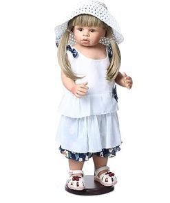 70CM Lifelike Toddler Doll 28 Inch Huge Baby Girl Doll Reborn Toddler Dolls Dress Model Christmas Decoration Popular Gift 2